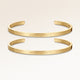Kæreste-armbånd, par af to bangle armbånd i guld med indgraverede koordinater, fra Mon Chou