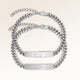 Couples bracelets, pair of two bar bracelets in silver with personalized engraving, from Mon Chou
