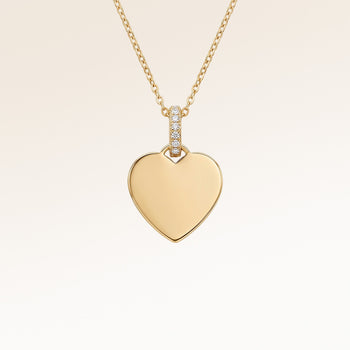 Necklace with blank back, ready for personalized engraving of text, coordinates or handwriting