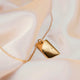 Friendship necklaces, pair of two square necklaces in gold with personalized engraving, from Mon Chou